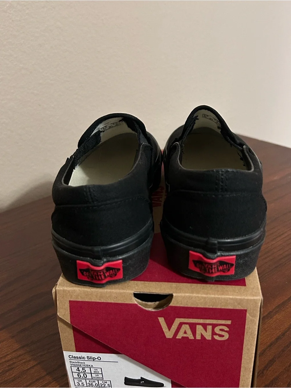 Vans Black Classic Slip-On Canvas Loafers